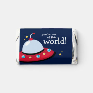 "You're Out of this World" Kids School Valentines Hershey's Miniatures