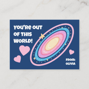 You're Out of This WORLD Kids Valentine's Note Card