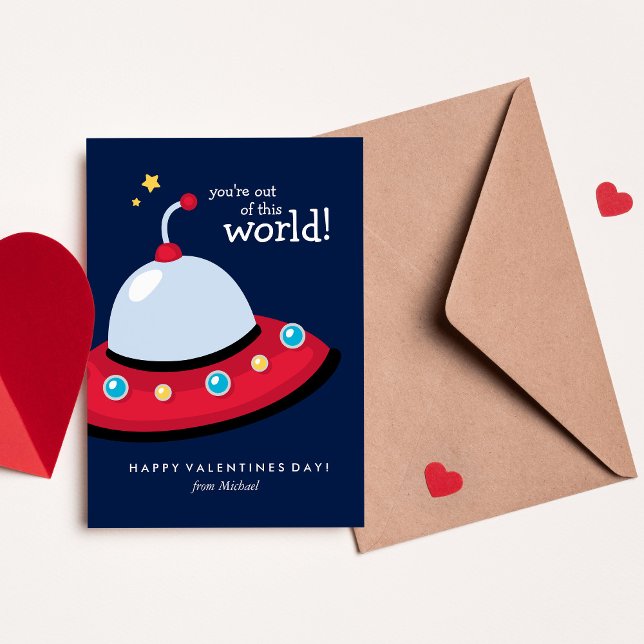 You're Out of This World Valentine Note Card (Creator Uploaded)