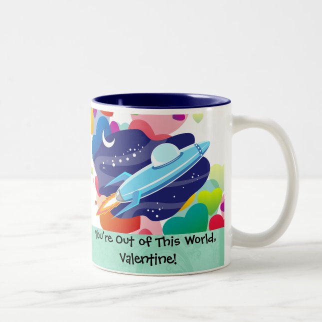 You're Out of this World Valentine Two-Tone Coffee Mug (Right)