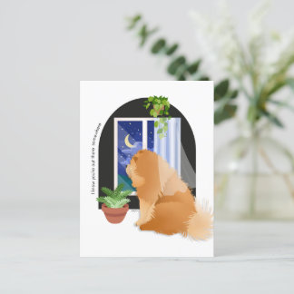 YOU'RE OUT THERE SOMEWHERE Chow postcard