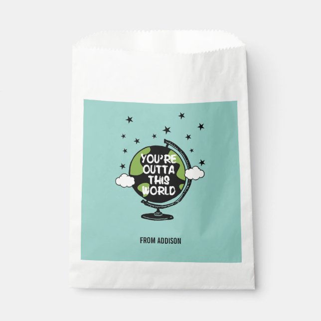 You're Outta This World Valentine Favor Bag (Front)