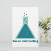 You're Overreacting Chemistry Science Beaker (Standing Front)