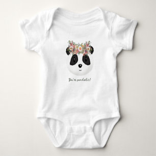 You're pandastic! Cute Panda Bear Baby Bodysuit