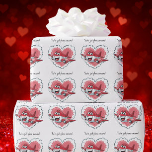 You're Plane Awesome Airplane Kids Valentine's Day Wrapping Paper