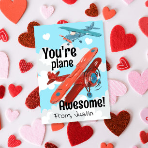 You're Plane Awesome Airplanes Valentine Invitation