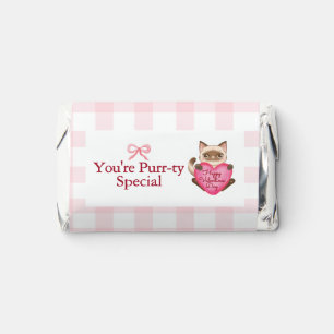 You're Purr-ty Special Kitty Cat Valentine's Day Hershey's Miniatures