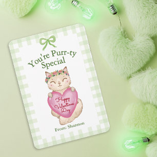 You're Purr-ty Special Kitty Cat Valentine's Day N Note Card