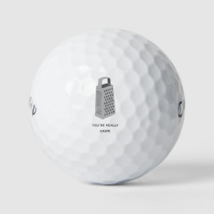 You're Really Grate Funny Playful Birthday Gift Golf Balls