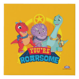 You're Roarsome Dino Ranch Faux Canvas Print