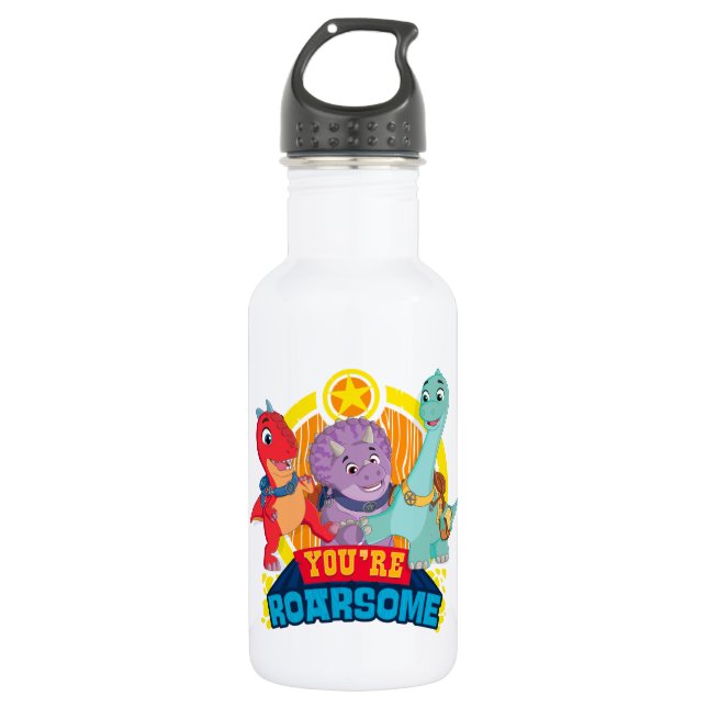 You're Roarsome | Dino Ranch Stainless Steel Water Bottle (Front)