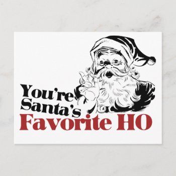 You're Santa Favorite Ho Holiday Postcard by Vintage_Bubb at Zazzle