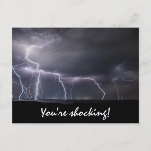 You're Shocking Lightning Strike Photo Landscape Postcard