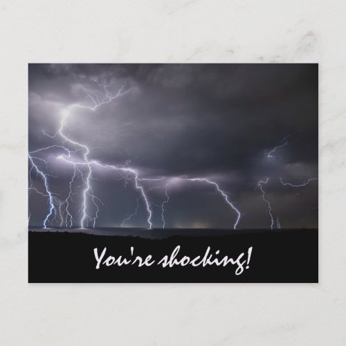 Youre Shocking Lightning Strike Photo Landscape Postcard