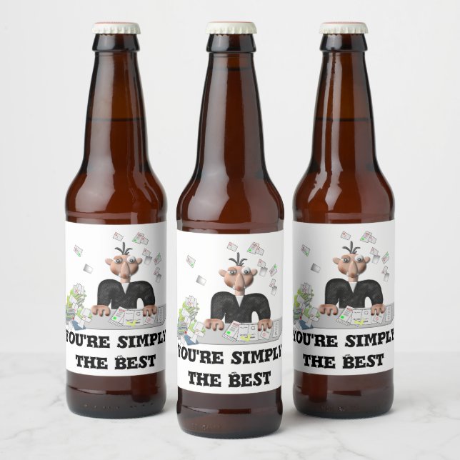 You're simply the Best .Personalized text Beer Bottle Label (Bottles)