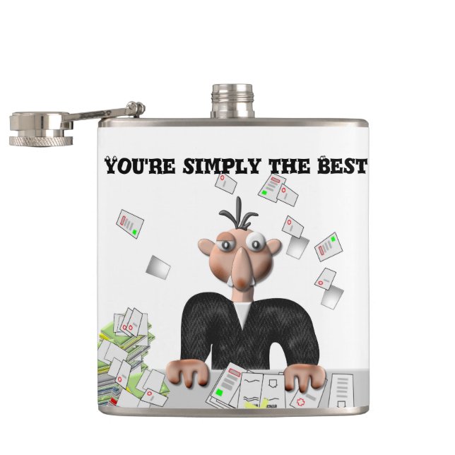 You're simply the Best .Personalized text Flask (Opened)