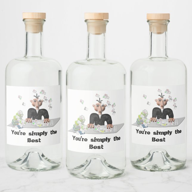 You're simply the Best .Personalized text Liquor Bottle Label (Bottles)