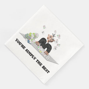 You're simply the Best .Personalized text Paper Dinner Napkins