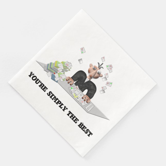 You're simply the Best .Personalized text Paper Dinner Napkins (Corner)