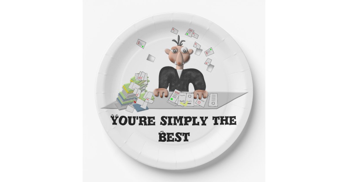 Youre Simply The Best Personalized Text Paper Plate