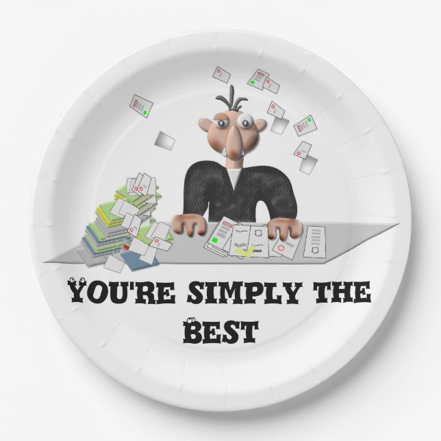 You're simply the Best .Personalized text Paper Plates (Front)