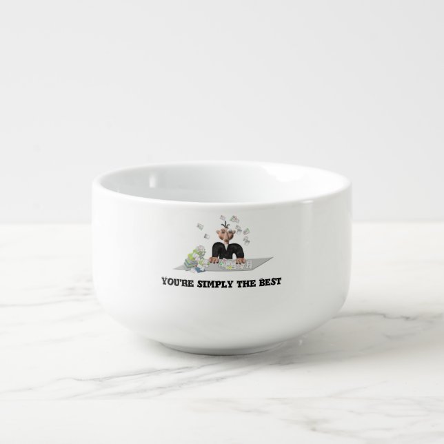 You're simply the Best .Personalized text Soup Mug (Front)