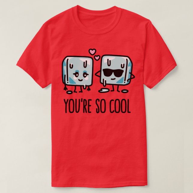 Youre so cool Cube ice Cute Valentines day pun T-Shirt (Design Front)