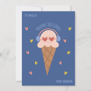 You're so cool Icecream custom valentines day card