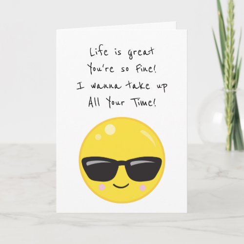 Youre So Fine Bad Poetry Day Cute Poem Card