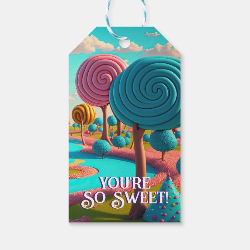 Youre So Sweet Candy Lane Lollipop Gum Drop Trees Gift Tags