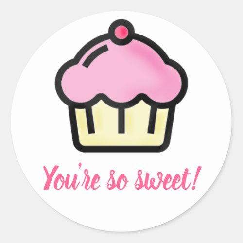 Youre so sweet Cupcake Valentines Day Stickers