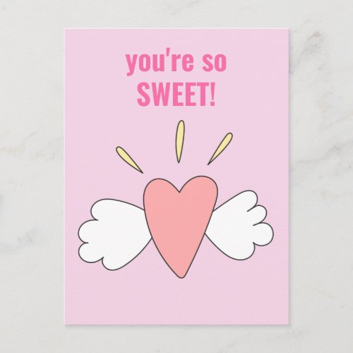 Youre so Sweet _ Cute Heart Classroom Valentine Postcard