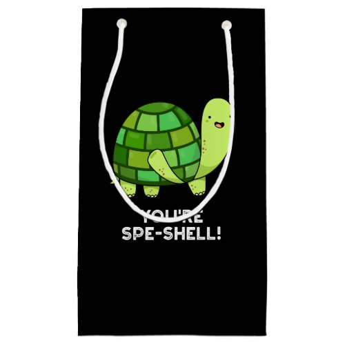 Youre Speshell Funny Animal Tortoise Pun Dark BG Small Gift Bag