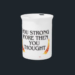 You're Stronger Than You Think – Elegant Gold Moti Beverage Pitcher<br><div class="desc">Empower your space with this elegant and inspiring wall art featuring the golden quote: “You're Stronger Than You Think.” Perfect for bedrooms, offices, dorms, or as a heartfelt gift to uplift a loved one going through a tough time. With rich golden tones and a classy minimalist design, it adds a...</div>