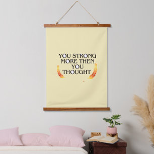 You're Stronger Than You Think – Elegant Gold Moti Hanging Tapestry