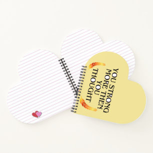 You're Stronger Than You Think – Elegant Gold Moti Notebook