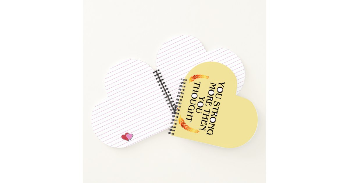 You're Stronger Than You Think – Elegant Gold Moti Notebook | Zazzle