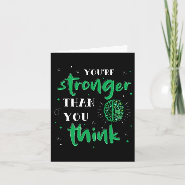 You're Stronger Than You Think Mental Health Autis Card (Front)
