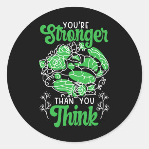 You're Stronger Than You Think Mental Health Aware Classic Round Sticker