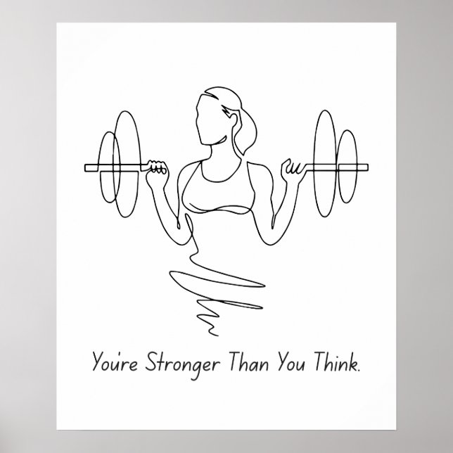 You're Stronger Than You Think – Motivational Post Poster (Front)