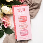 You're Sweet Happy Valentine's Day Macaron Cookies<br><div class="desc">Send this adorable and fun Valentine's Day Card to someone special. Our design features three hand-painted pink, red, and blush pink watercolor macaron cookies with white hearts decorating the cookie. "Your Sweet" is designed in a fun script and san serif font combination. The reverse side features a fun pink and...</div>