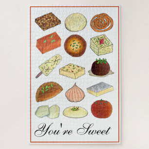 You're Sweet Indian Mithai Sweets Confections Food Jigsaw Puzzle