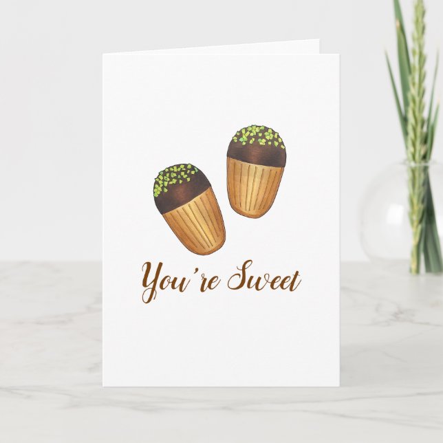 You're Sweet Madeleines French Sponge Cakes Pastry Card (Front)