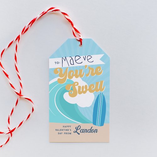 Youre Swell Surfer Classroom Valentines Day Gift Tags