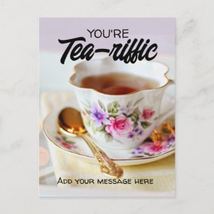 you're tea-riffic referral card business marketing