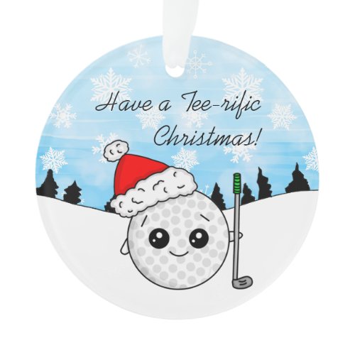 You're Tee-rific Gold Pun Christmas  Ornament