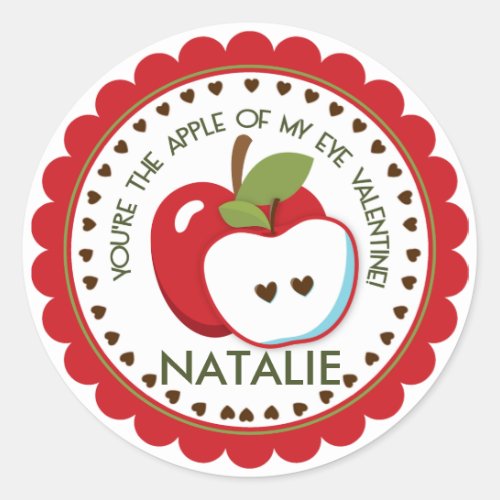 Youre the Apple of my eye Valentine Day Sticker