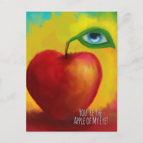 Youre the apple of my eye Valentines day Holiday Postcard
