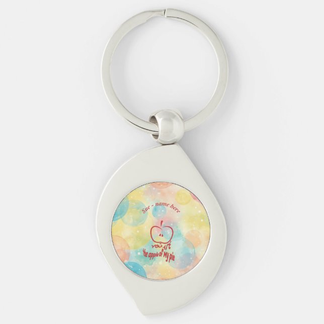You're the Apple of My Pie  Keychain (Front)