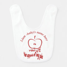 You're the apple of my Pie Personalized Baby Bib